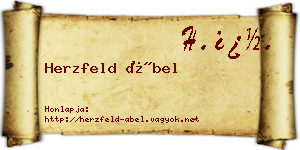 Herzfeld Ábel névjegykártya