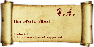Herzfeld Ábel névjegykártya